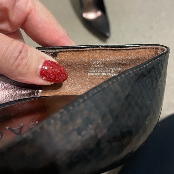 Rampage brown and black snakeskin point toe pumps size 7.5 - Picture 8 of 10